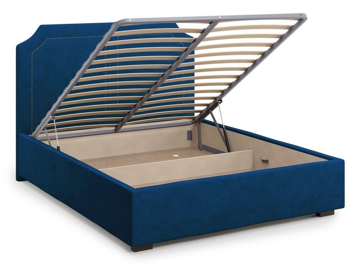 Кровать с подъемным механизмом Lago 160х200 синего цвета