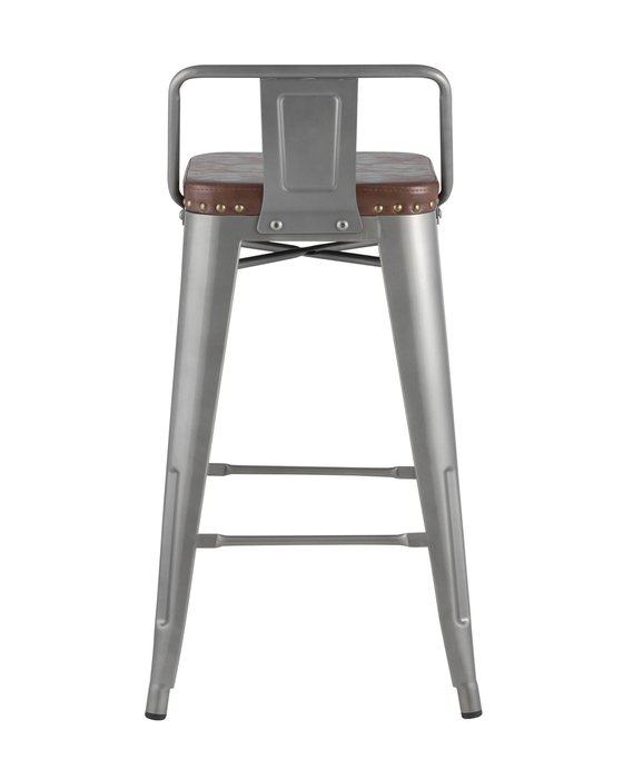 Полубарный стул Tolix Soft серебристого цвета