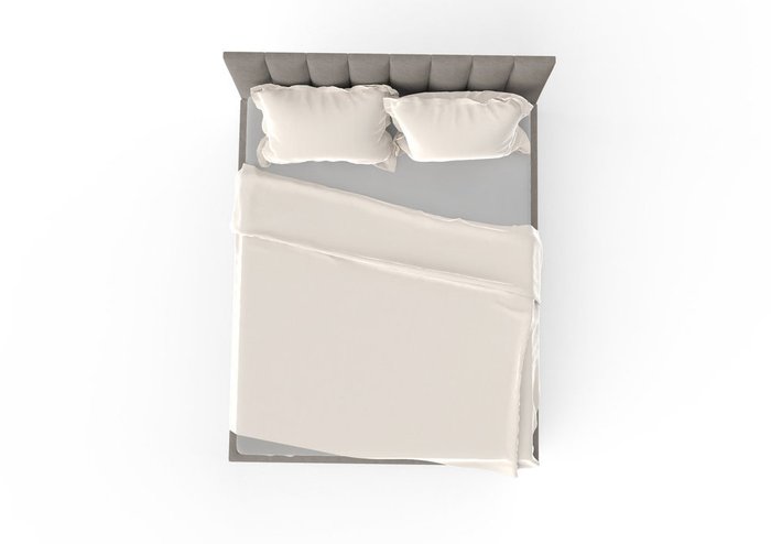Кровать Клэр 200х200 серого цвета с подъемным механизмом 