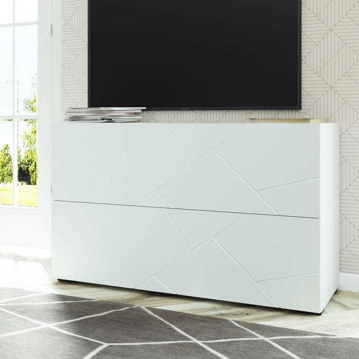 Тумба под телевизор Селеста белого цвета - лучшие Мебель для ТВ и медиа в INMYROOM