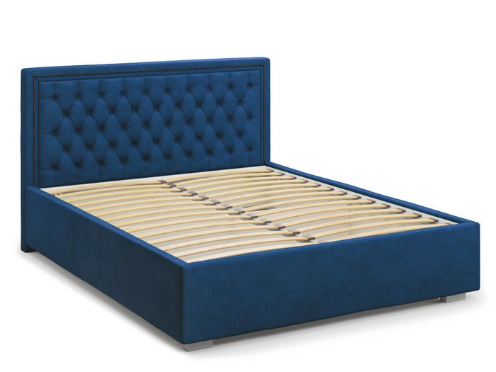 Кровать Orto без подъемного механизма 180х200 синего цвета