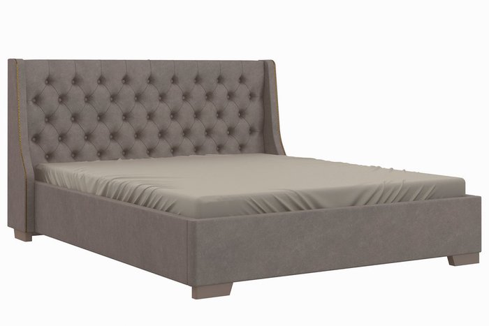 Кровать Кантри 140х200 серого цвета