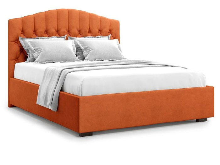 Кровать с подъемным механизмом Lugano 140х200 оранжевого цвета