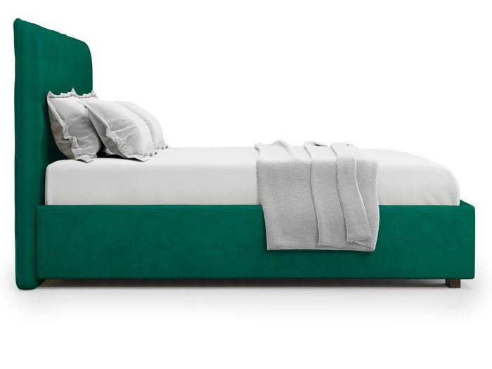 Кровать Brachano 160х200 зеленого цвета с подъемным механизмом 