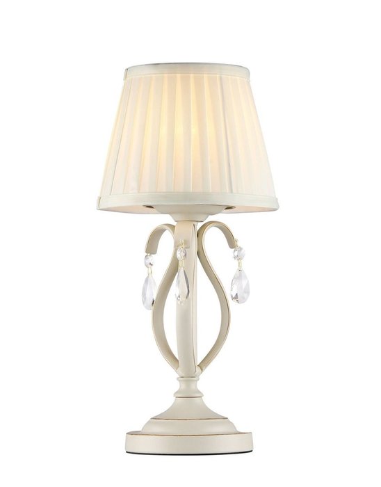 Настольная лампа Brionia с абажуром белого цвета