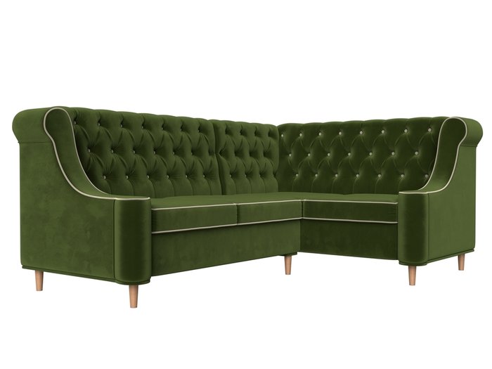 Угловой диван Бронкс зеленого цвета