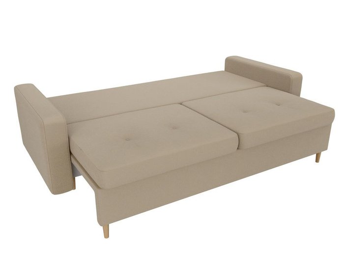 Прямой диван-кровать Белфаст бежевого цвета (тик-так)