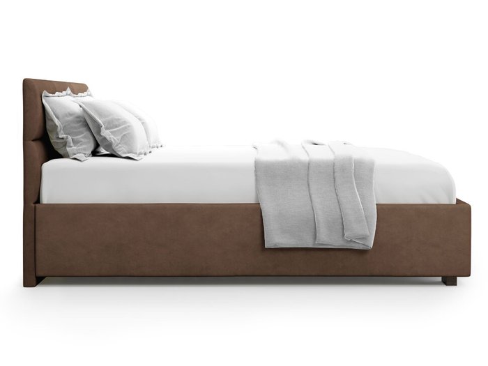 Кровать Bolsena 160х200 коричневого цвета с подъемным механизмом