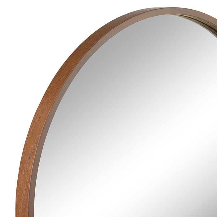 Настенное зеркало Fornaro диаметр 58 в раме коричневого цвета