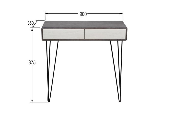 Стол-консоль Телфорд серого цвета  - купить Консольные столы по цене 13450.0
