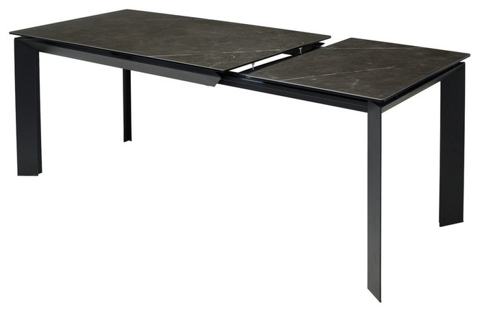 Раздвижной обеденный стол Cremona L с серо-коричневой столешницей