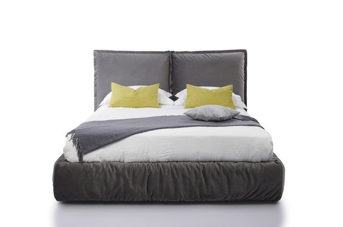 Кровать Now 160х200 серого цвета