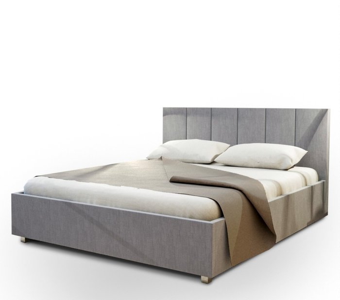 Кровать с подъемным механизмом Merope 160х200 серого цвета