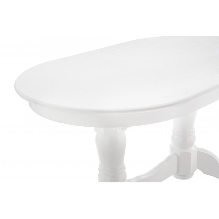 Обеденный раскладной стол Деон белого цвета 