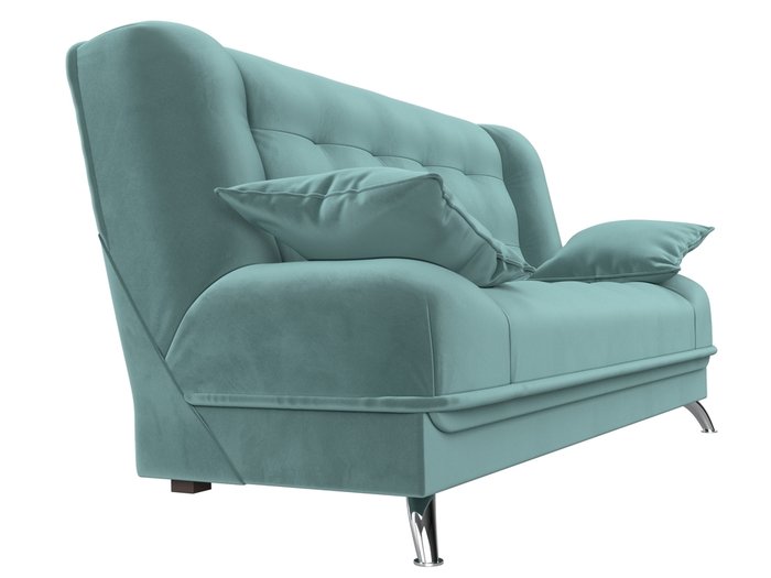 Прямой диван-кровать Анна темно-бирюзового цвета - лучшие Прямые диваны в INMYROOM