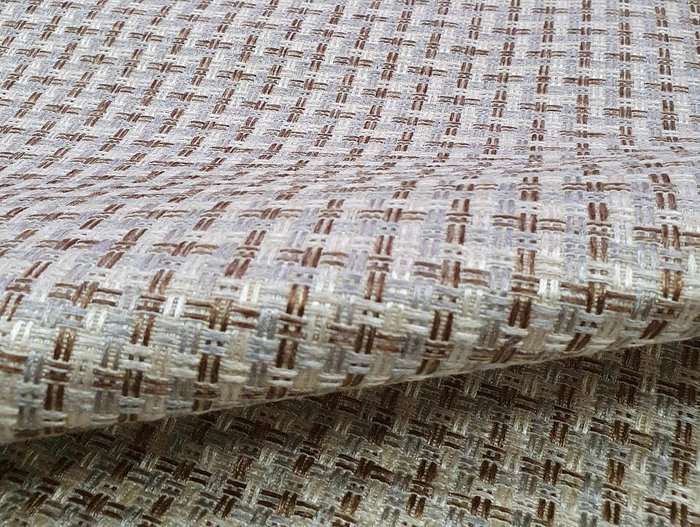 Угловой диван Уют бежево-коричневого цвета (экокожа/ткань) 