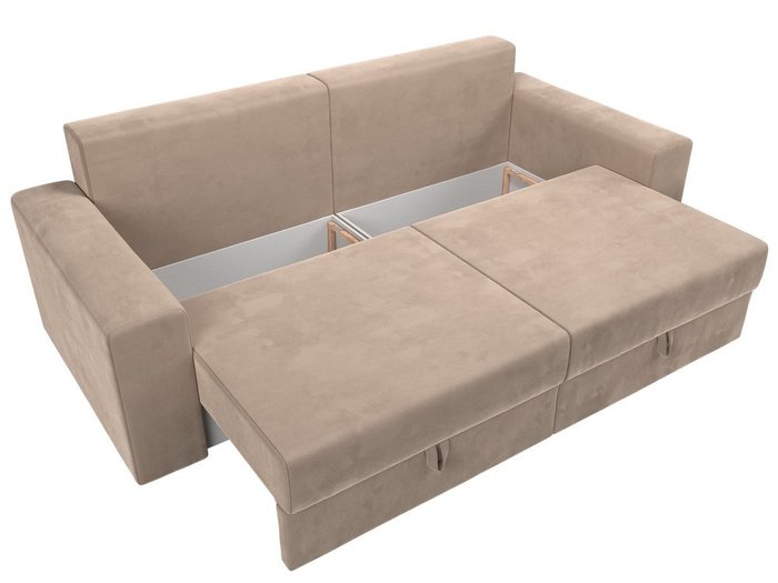 Прямой диван-кровать Мэдисон бежевого цвета