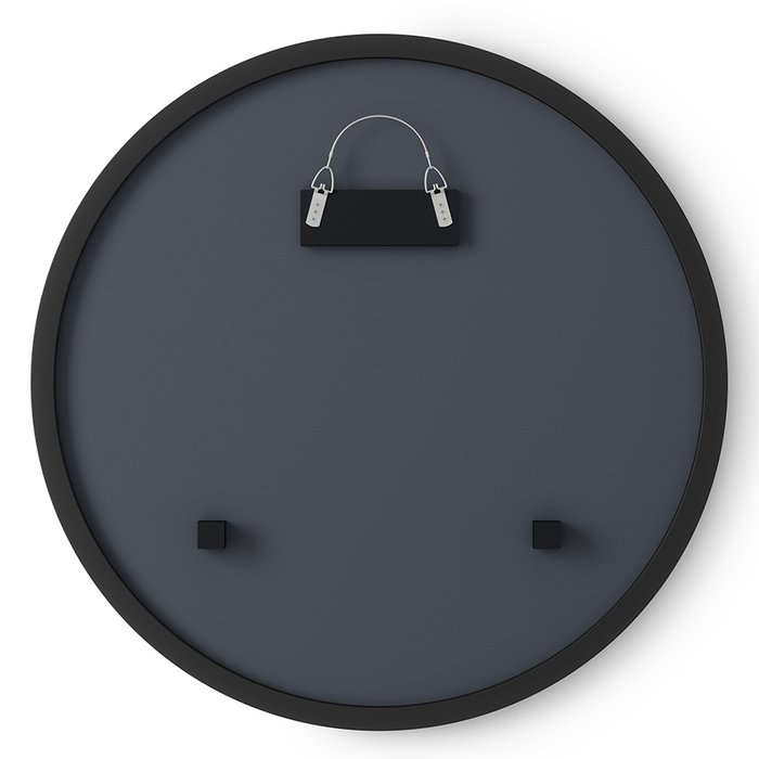 Зеркало настенное Hub диаметр 45 в раме черного цвета 