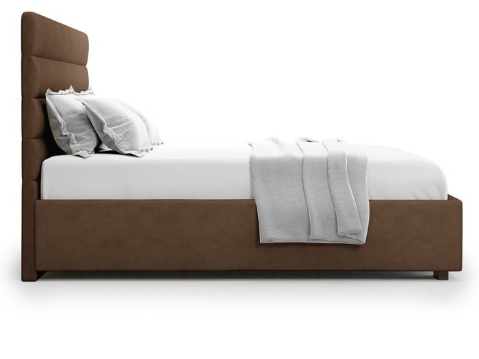 Кровать с подъемным механизмом Karezza 140х200 коричневого цвета