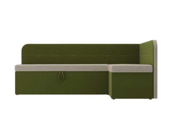Кухонный угловой диван Форест зеленого цвета