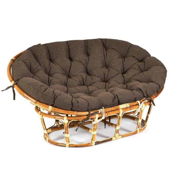 Подушка Мамасан коричневого цвета  - лучшие Декоративные подушки в INMYROOM
