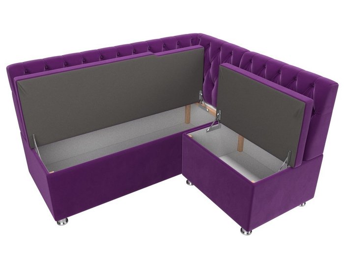 Кухонный угловой диван Мирта фиолетового цвета