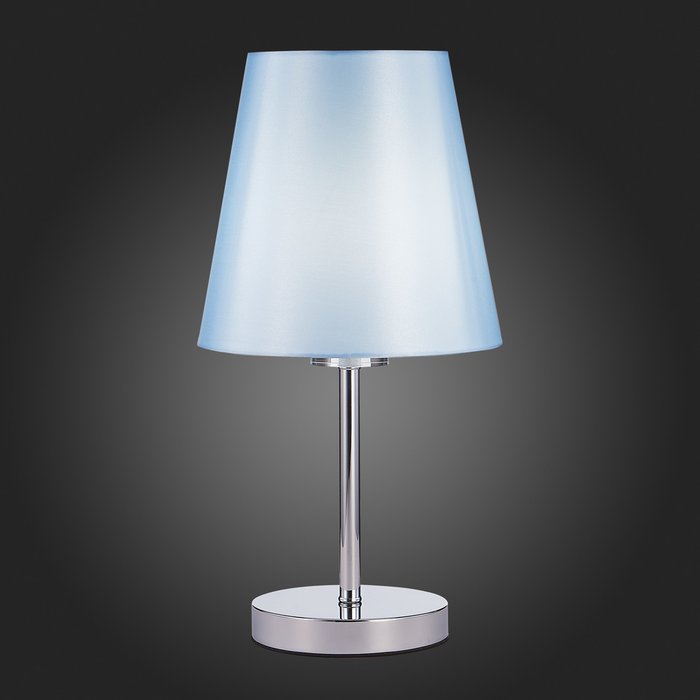 Прикроватная лампа Хром/Светло-голубой E14 1*40W PERAMONE