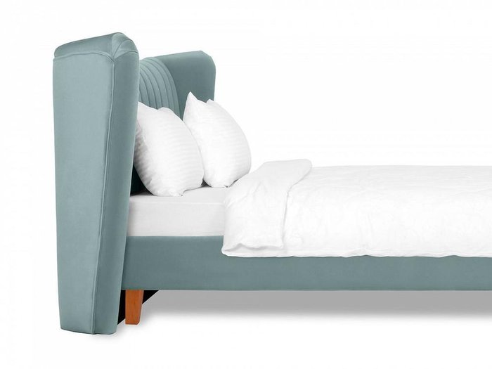 Кровать Queen Agata L 160х200 серо-голубого цвета