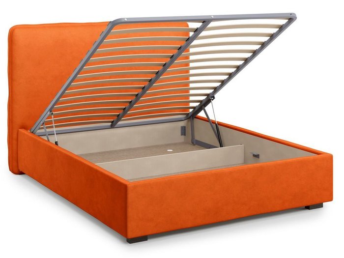 Кровать Brachano с подъемным механизмом 180х200 оранжевого цвета