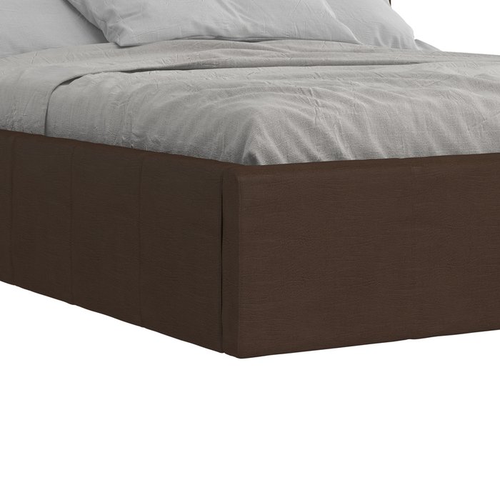 Кровать Инуа 160х200 темно-коричневого цвета с подъемным механизмом