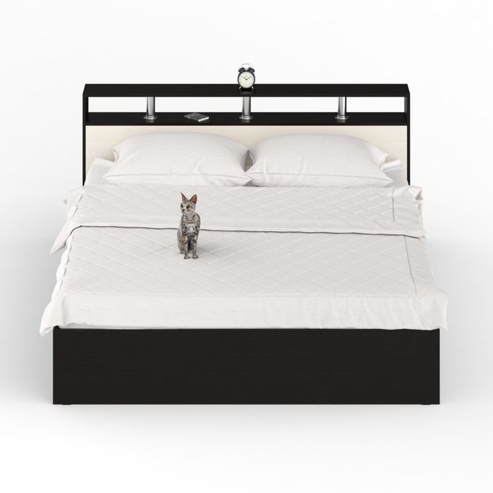 Кровать Камелия 180х200 черно-коричневого цвета - купить Кровати для спальни по цене 11279.0