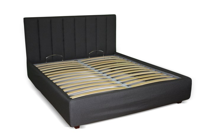 Кровать Клэр 200х200 черного цвета с подъемным механизмом