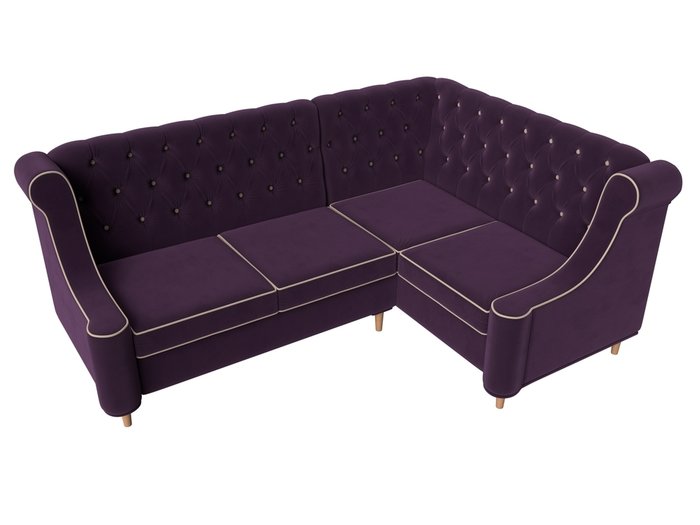 Угловой диван Бронкс фиолетового цвета