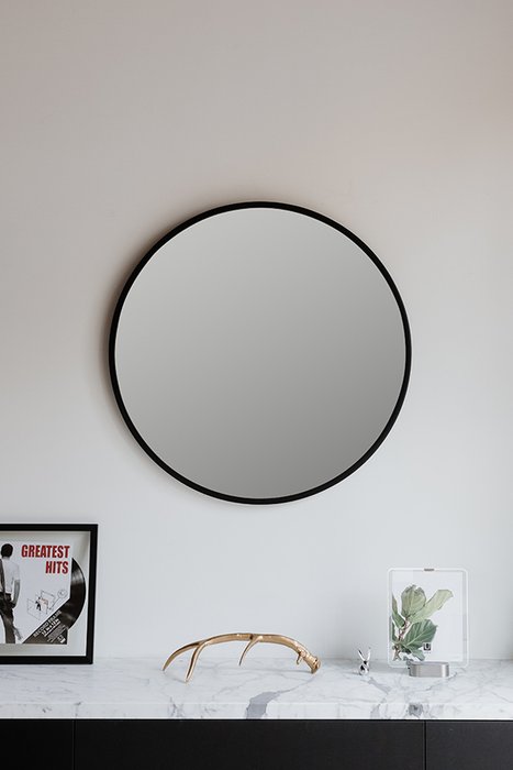 Настенное Зеркало Umbra "hub" черное
