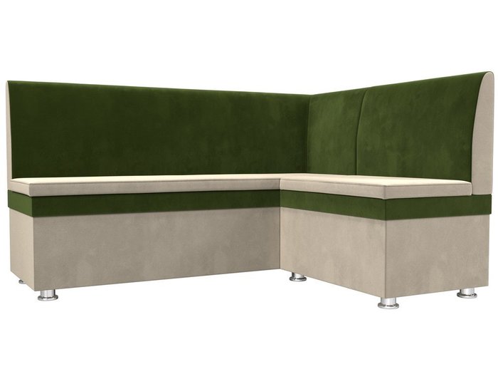 Угловой диван Уют зелено-бежевого цвета 