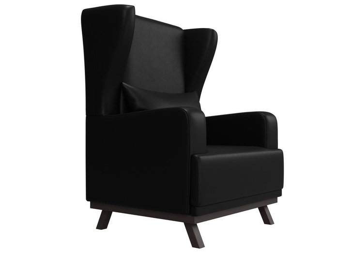 Кресло Джон черного цвета (экокожа)
