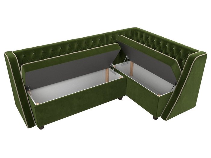 Кухонный угловой диван Лофт зеленого цвета