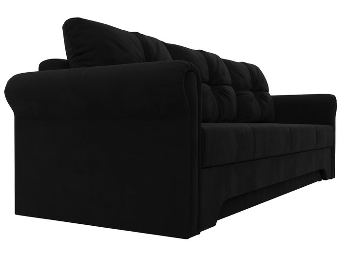 Прямой диван-кровать Европа черного цвета