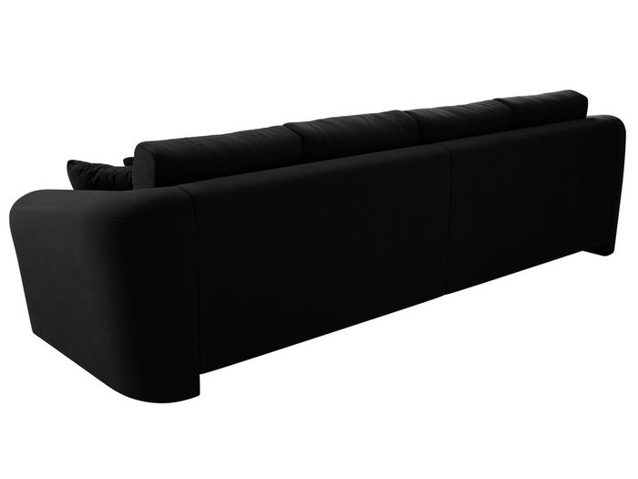 Прямой диван-кровать Милтон черного цвета
