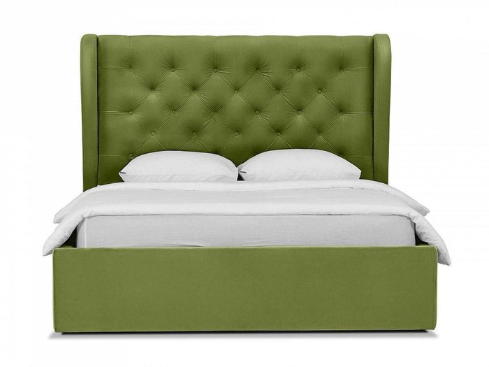 Кровать Jazz зеленого цвета 160х200 с подъемным механизмом