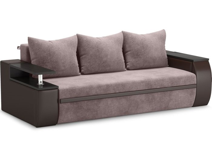 Диван-кровать Атика коричневого цвета - купить Прямые диваны по цене 55319.0