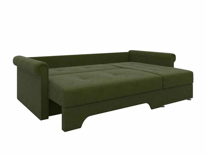Угловой диван-кровать Леон зеленого цвета  - лучшие Угловые диваны в INMYROOM