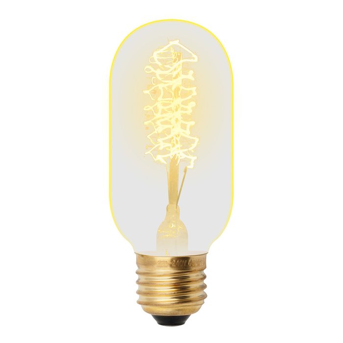 Лампа накаливания E27 40W колба золотистая 