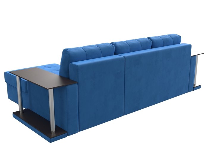 Угловой диван-кровать Даллас голубого цвета
