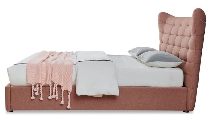 Кровать Venezia 160х200 кораллового цвета с подъемным механизмом