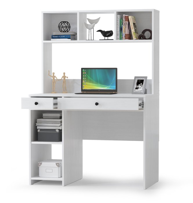 Стол компьютерный Комфорт белого цвета - лучшие Письменные столы в INMYROOM