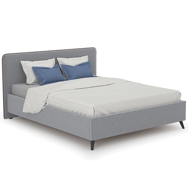 Кровать Миа 160х200 с подъёмным механизмом и дном серого цвета