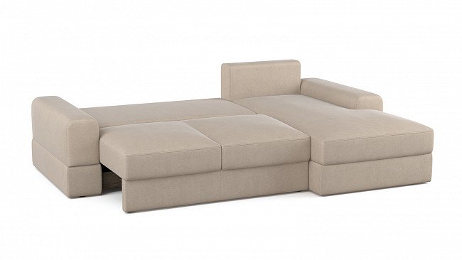 Угловой раскладной диван Elke правый бежевого цвета - купить Угловые диваны по цене 86100.0
