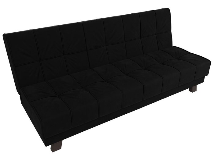 Прямой диван-кровать Винсент черного цвета