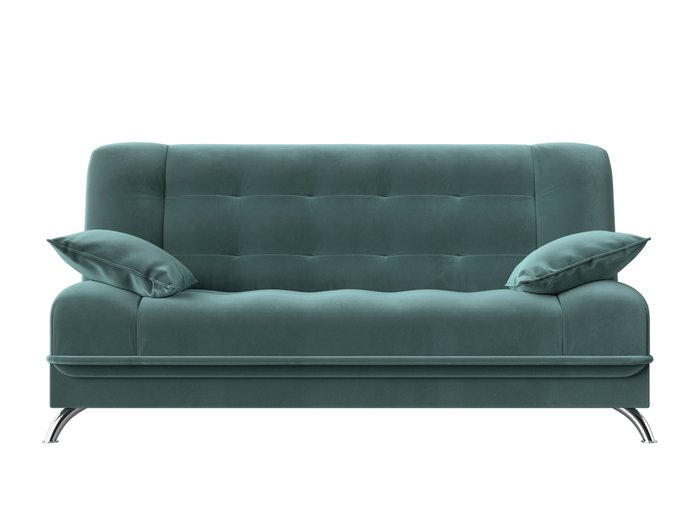 Прямой диван-кровать Анна темно-бирюзового цвета - купить Прямые диваны по цене 28990.0